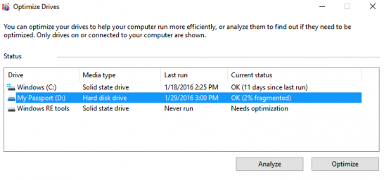 Drive Fragmentation