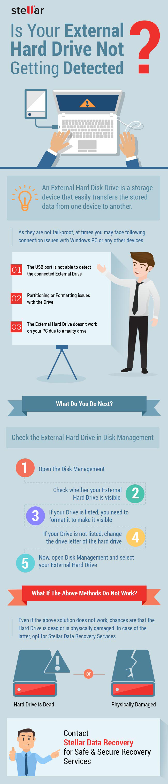Is your external hard drive not getting detected stellar data
