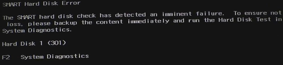 Smart 301 hard drive error