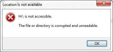 File directory is corrupted and unreadable