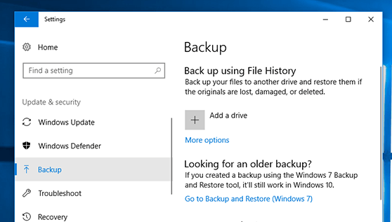 backup in windows