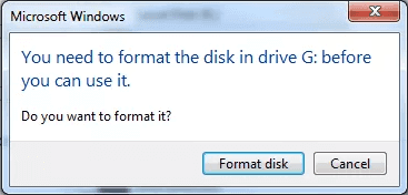 You need to format the disk in the drive before you can use it