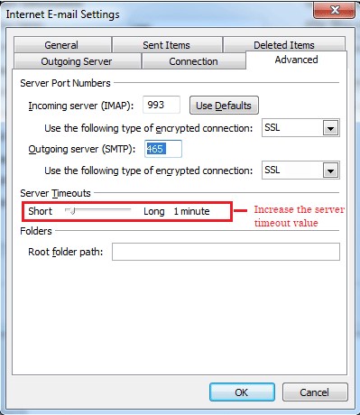 Outlook error 0x80040900
