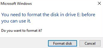 you need to format the disk before you can use it