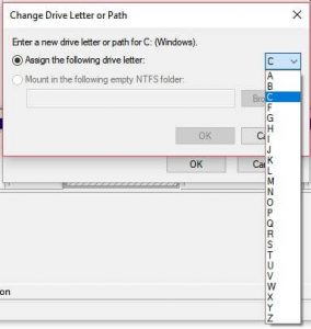 Change Drive Letter to fix hard drive spinning but not detected