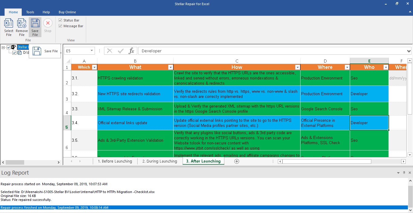 corrupt excel file