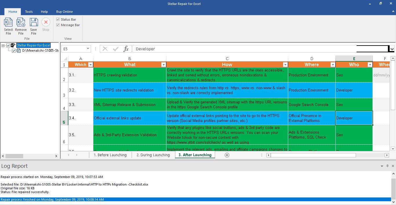 corrupt excel file