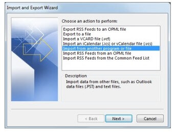 Import Export Wizard