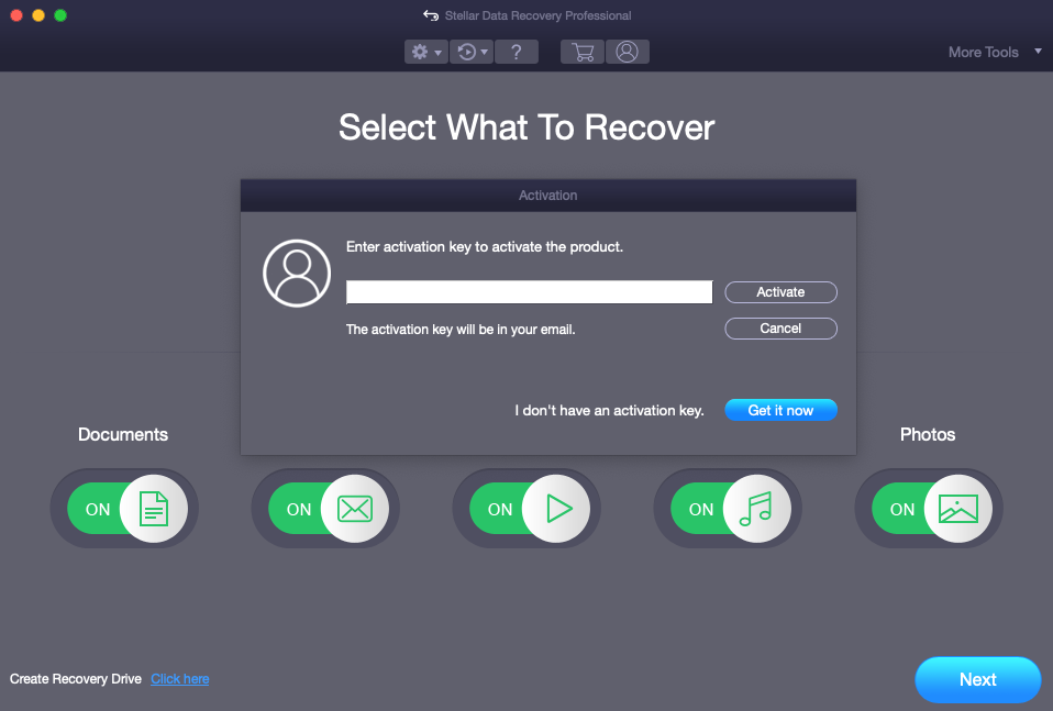 mac stellar data recovery professional activation key