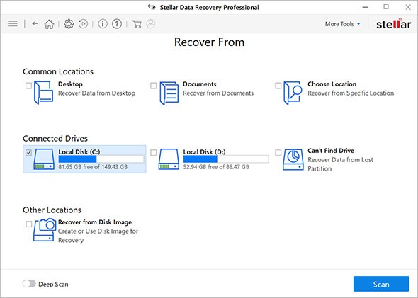 Stellar Data Recovery Professional