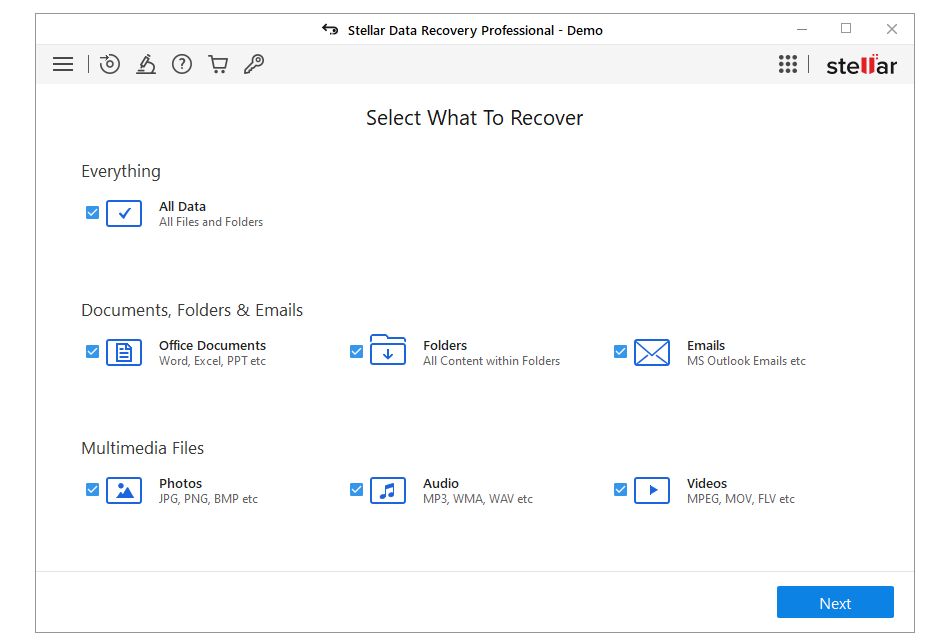 Stellar Data Recovery Professional- Software