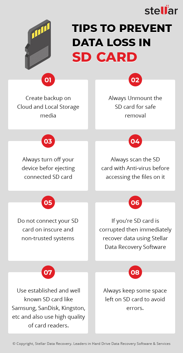 tips to prevent data loss in SD card