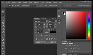 Photoshop interface Screen