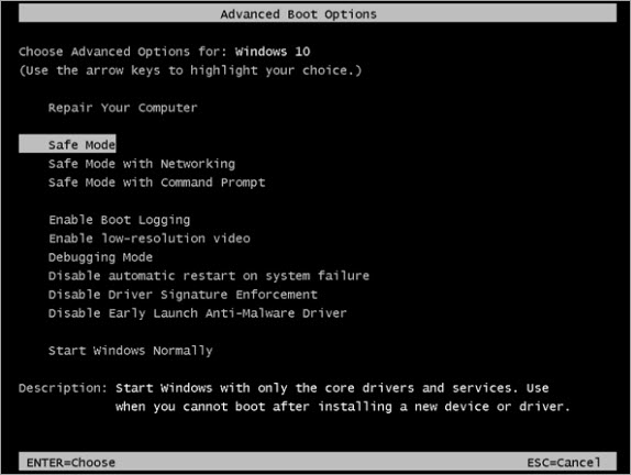 Ntfs.sys Error in Windows 10