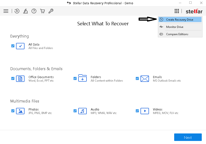 WDR-create-disk-recovery