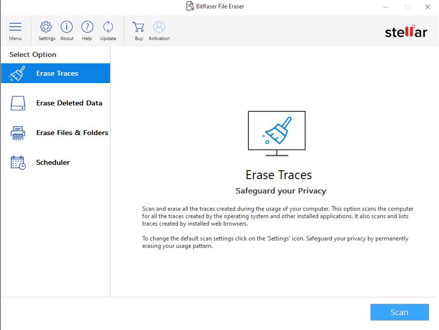 BitRaser File Eraser interface