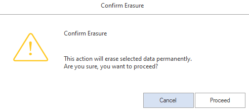 Erasure confirm