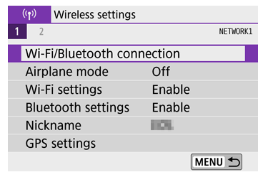 Wifi settings