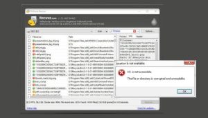 Recovered files won't open or read