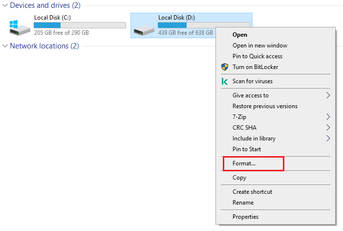 Format Hard Drive Partition