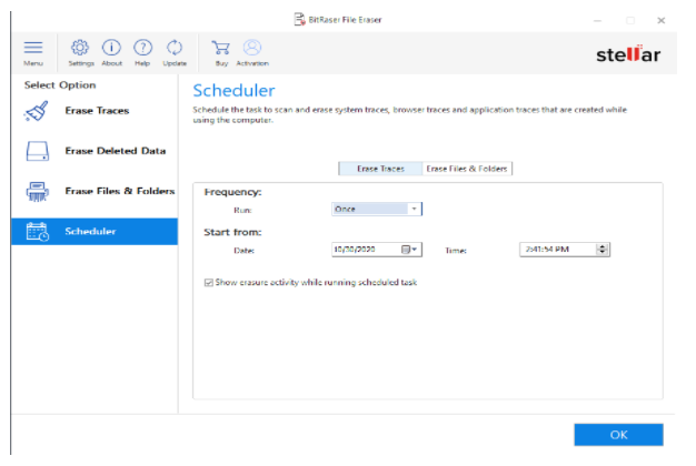 Schedule Data Eraser Task