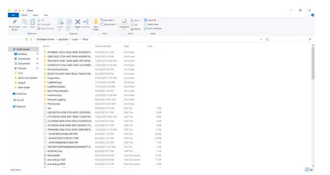 Temporary Files in Windows
