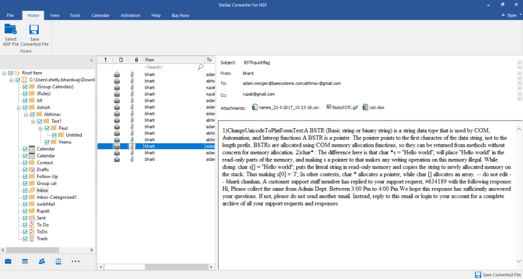 Stellar Converter for NSF