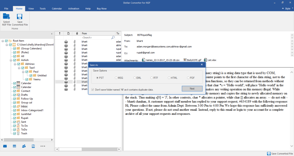 Stellar Converter for NSF