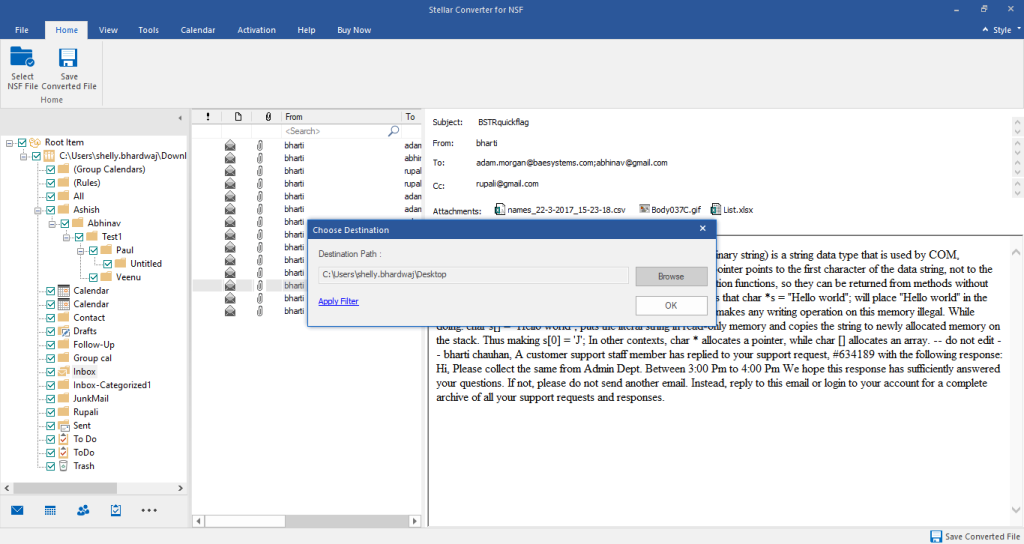 Stellar Converter for NSF