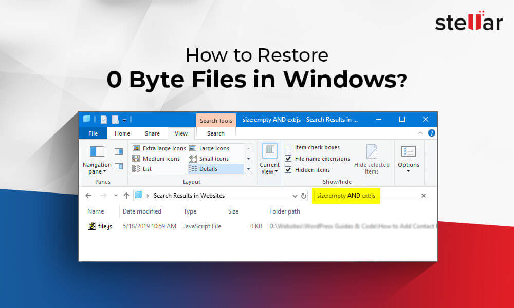 How to Fix and Restore 0 Byte Files on Windows PC?