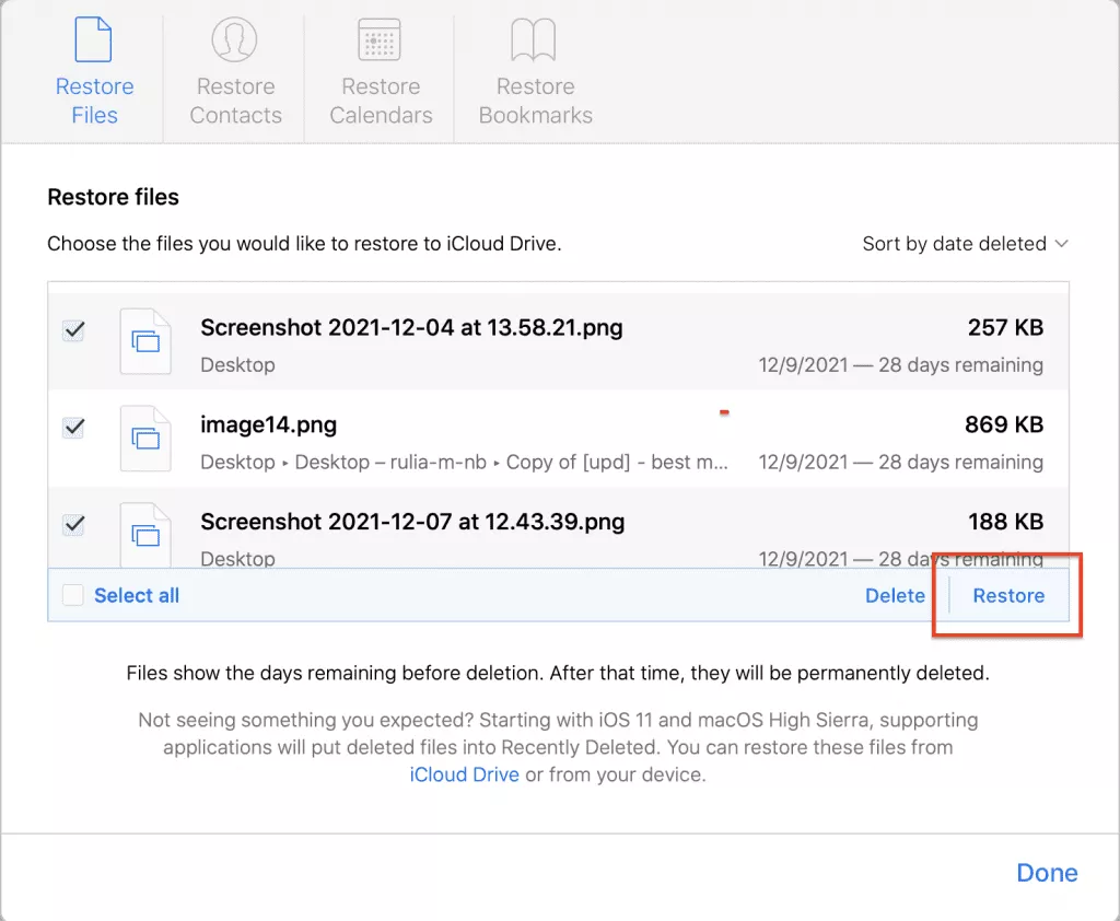 Recover Data after macOS update
