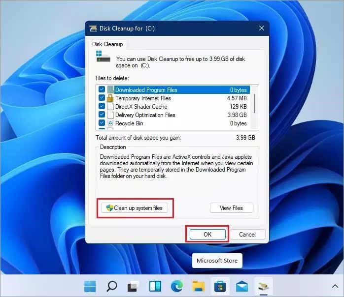 disk cleanup