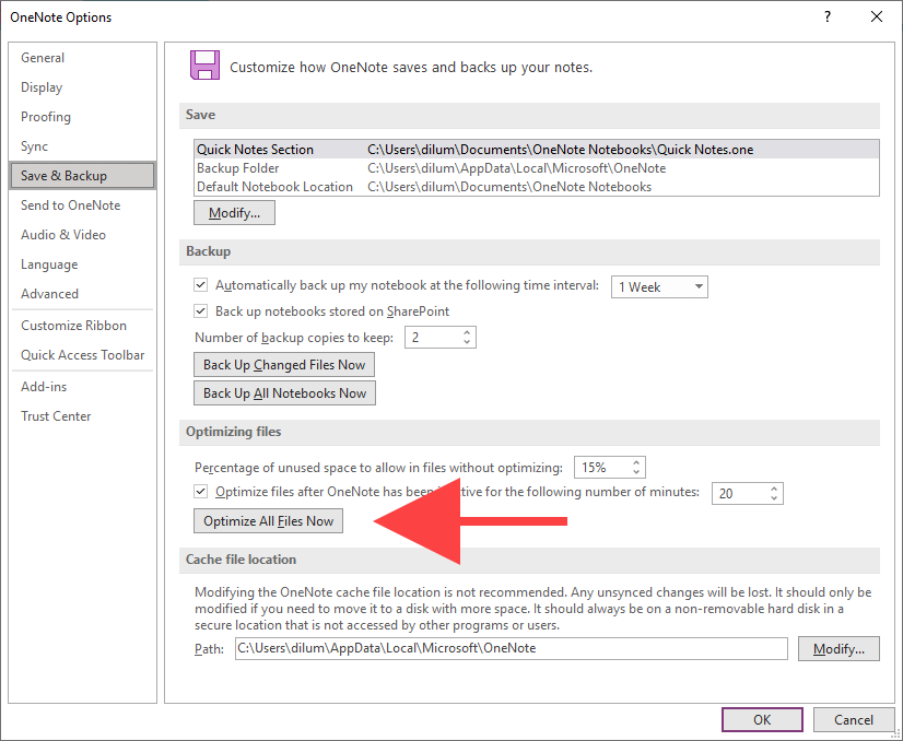OneNote Notebook not Syncing