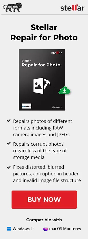 Stellar repair for photo side banner