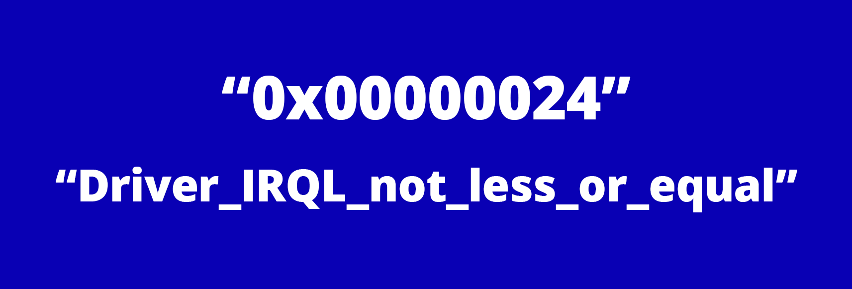 Blue Screen 1033 Error