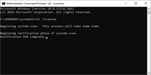 Administrator command prompt sfc & scannow