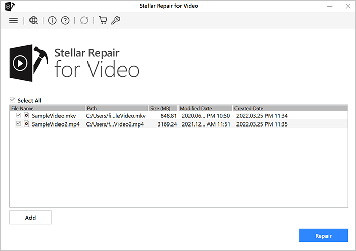 repair for video stellar