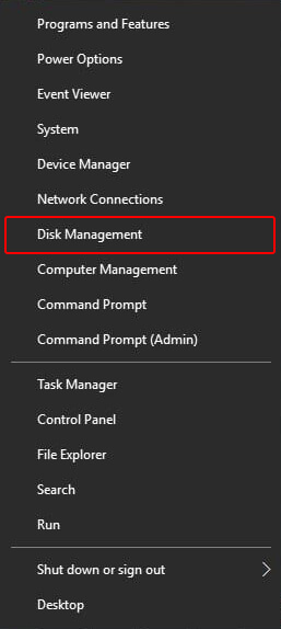 select disk management- Toshiba Hard disk data recovery