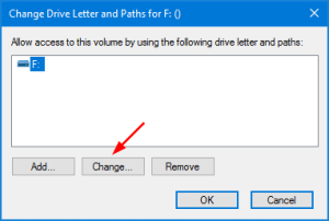 select the drive letter