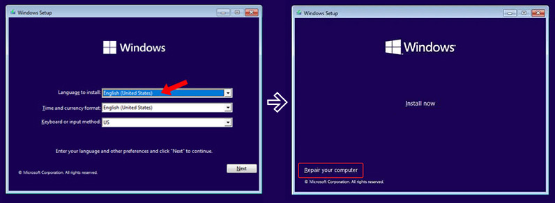 fix error code 0xc0000225 Windows 11