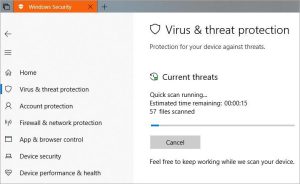 Click on "Virus & threat protection".