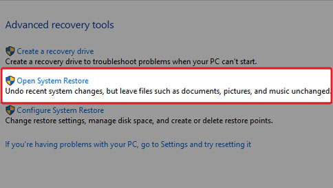 Open-System-Restore