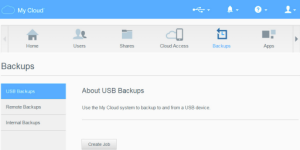 choose list of backup option in my cloud