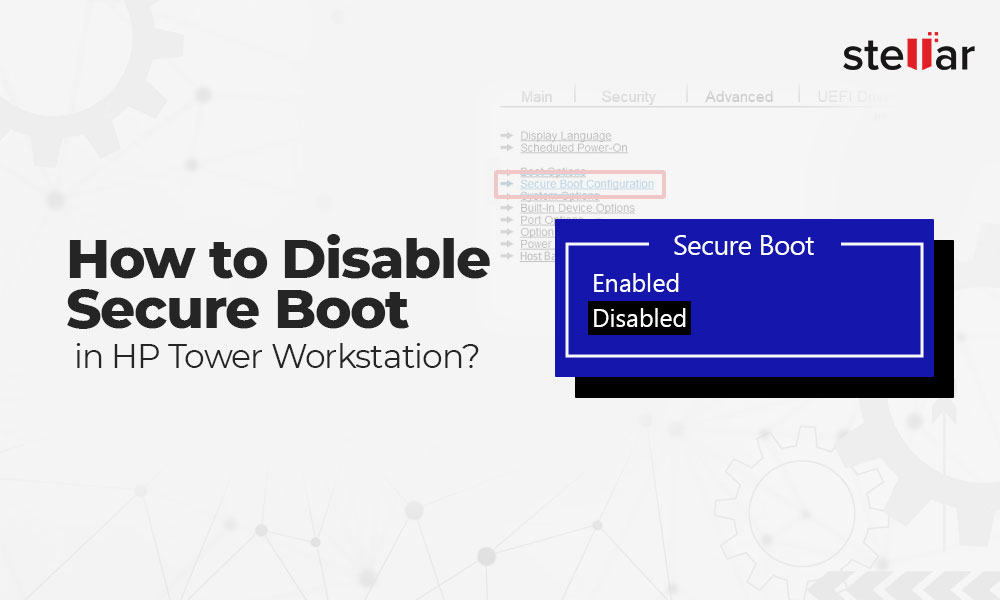 How to disable secure boot in hp workstation 