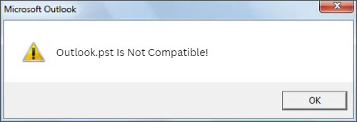 Outlook-pst-is-Not-Compatible