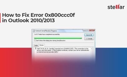 Error 0x800ccc0f in Outlook