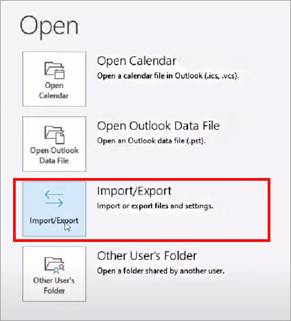 Import Repaired PST File Outlook