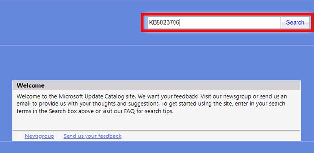 Microsoft-Update-catalog-website