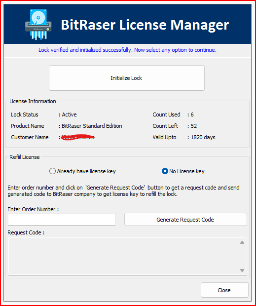 BitRaser License Manager