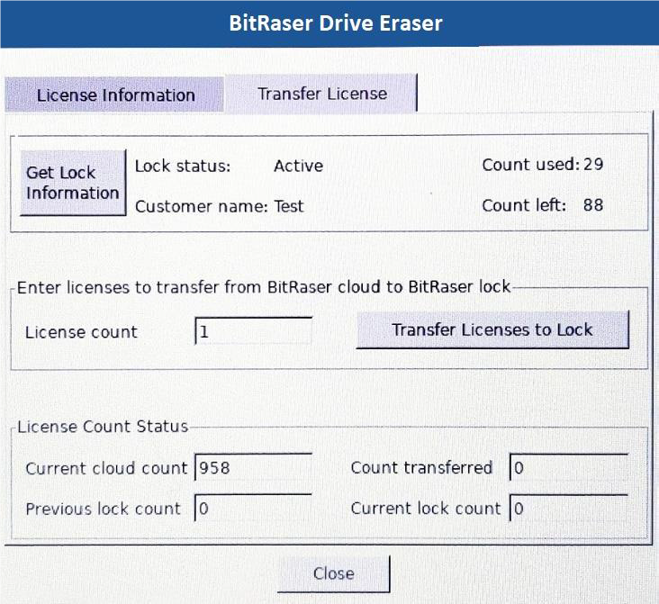 Transfer BitRaser License